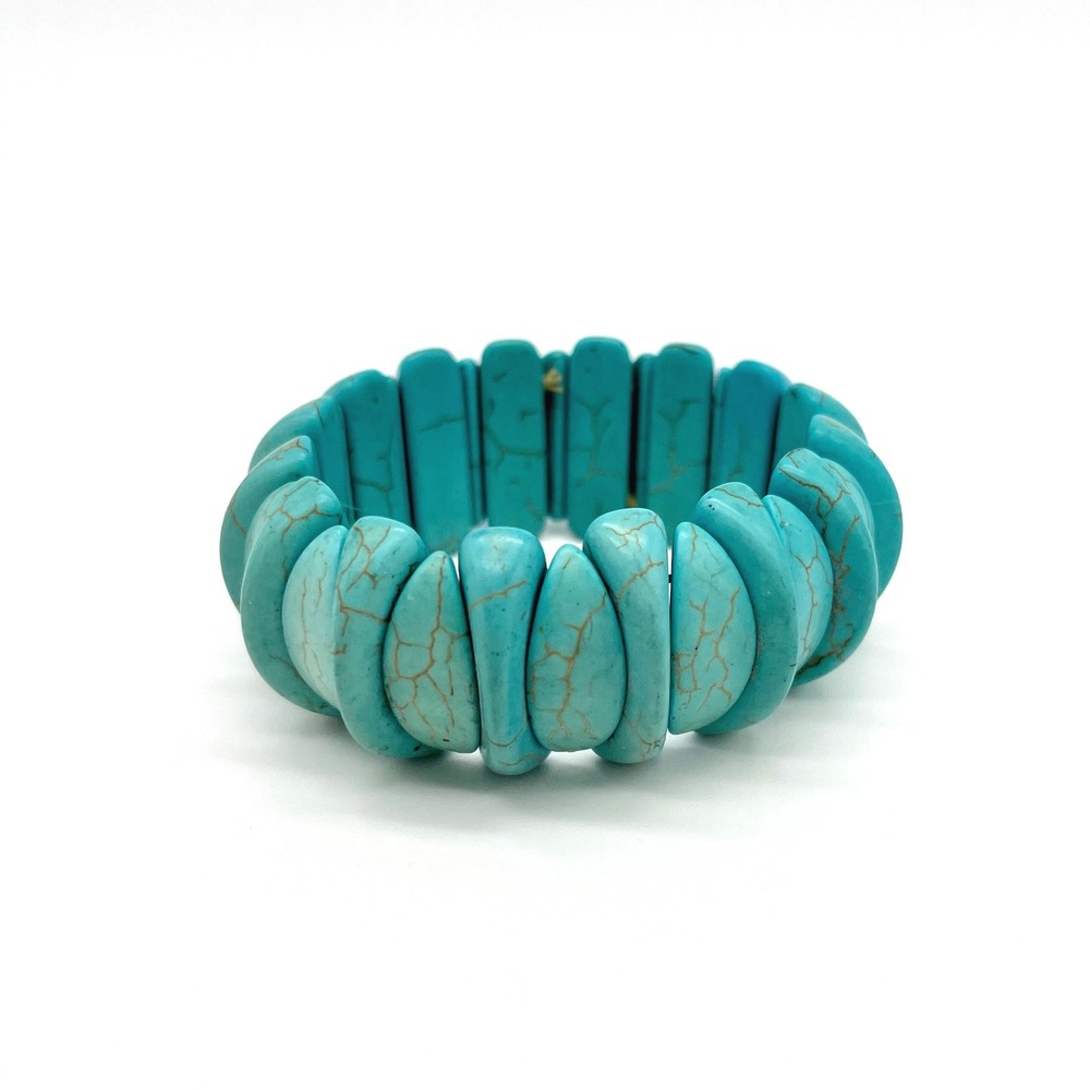 Faux Turquoise Bracelet Stretch Beaded Fashion Jewelry Boho‎ Style Costume